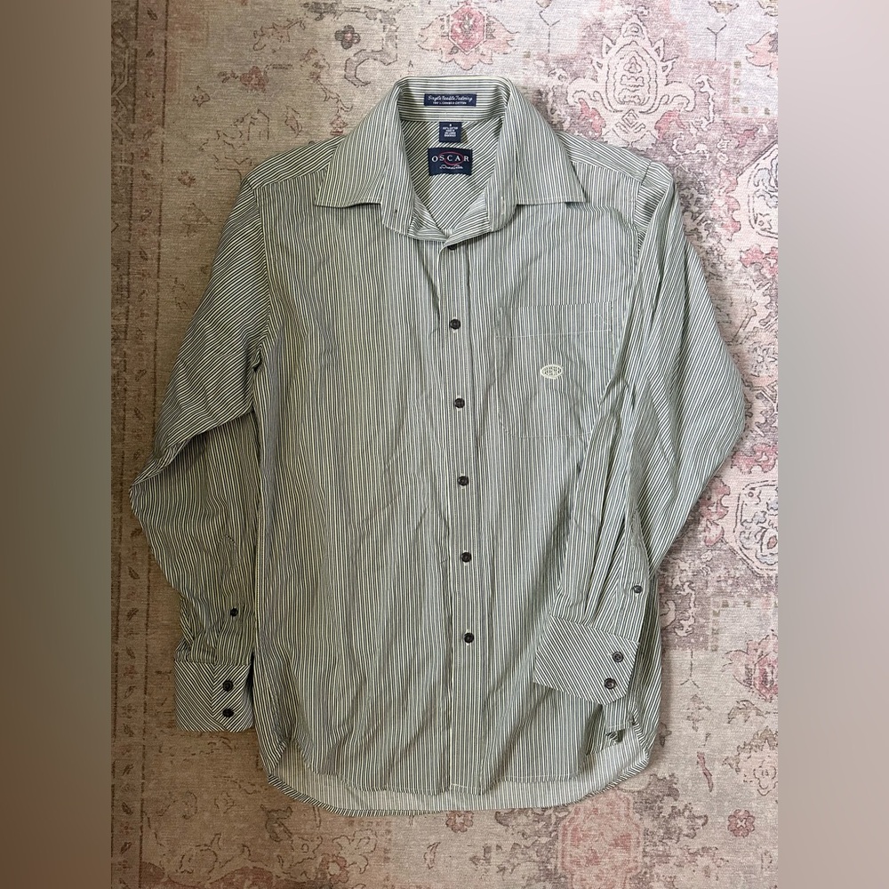 Oscar de La Renta Stripe Button Down